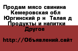Продам мясо свинина  - Кемеровская обл., Юргинский р-н, Талая д. Продукты и напитки » Другое   